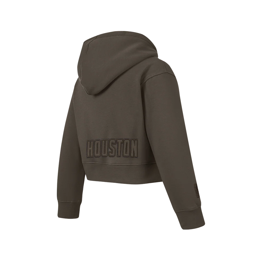 NBA HOUSTON ROCKETS NEUTRAL BIG GIRLS FLC PO HOODIE (DARK TAUPE) - Image 4
