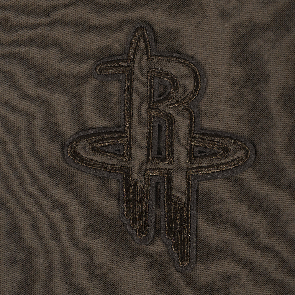 NBA HOUSTON ROCKETS NEUTRAL BIG GIRLS FLC PO HOODIE (DARK TAUPE) - Image 5