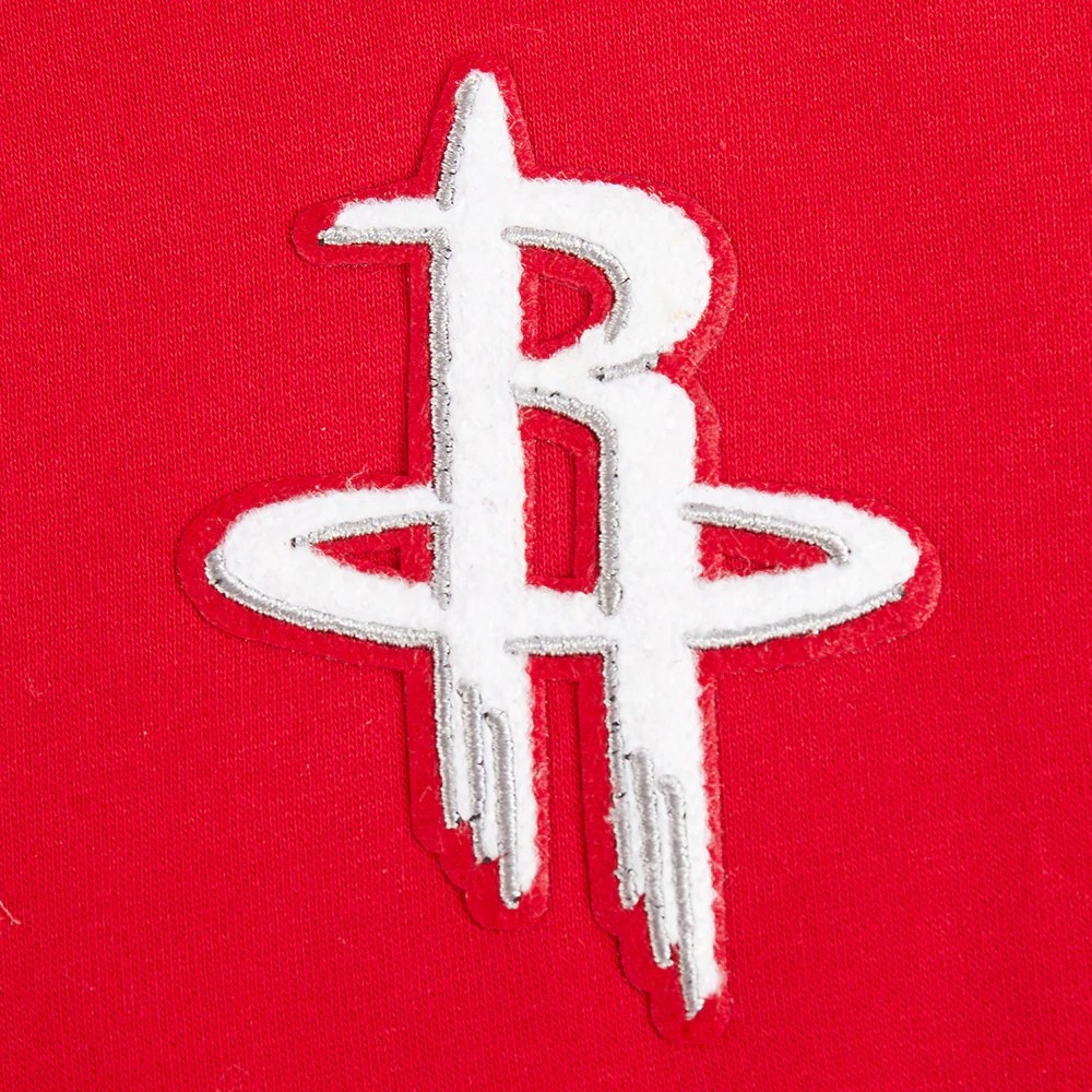 HOUSTON ROCKETS RETRO CLASSIC BIG GIRL'S RIB FLC PO HOODIE (RED/BLACK) - Image 8