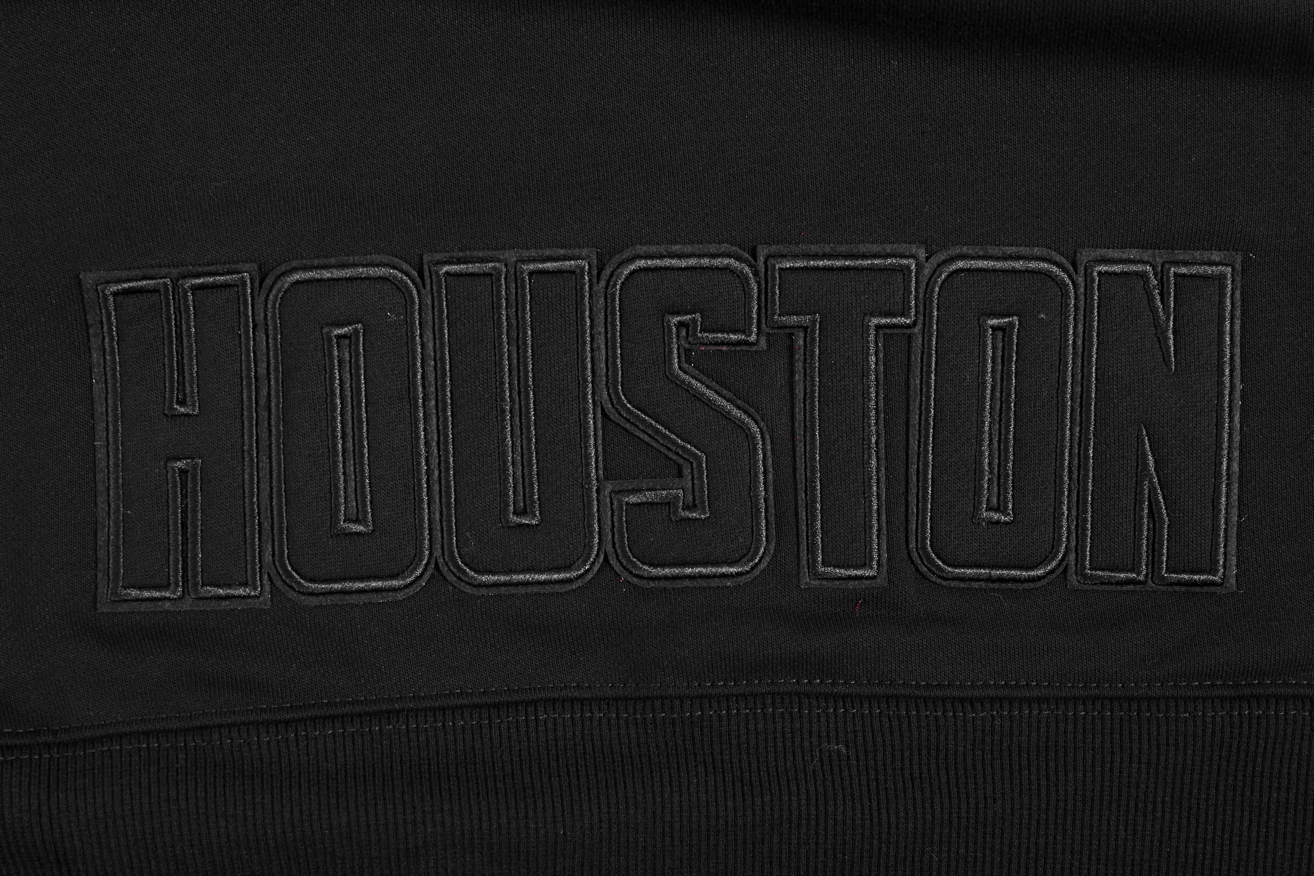 NBA HOUSTON ROCKETS NEUTRAL WOMEN'S CROPPED PULLOVER HOODIE (BLACK) - Image 8