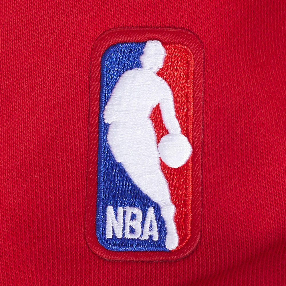 NBA HOUSTON ROCKETS RETRO CLASSIC WOMEN'S CROPPED PULLOVER HOODIE (RED/BLACK) - Image 8