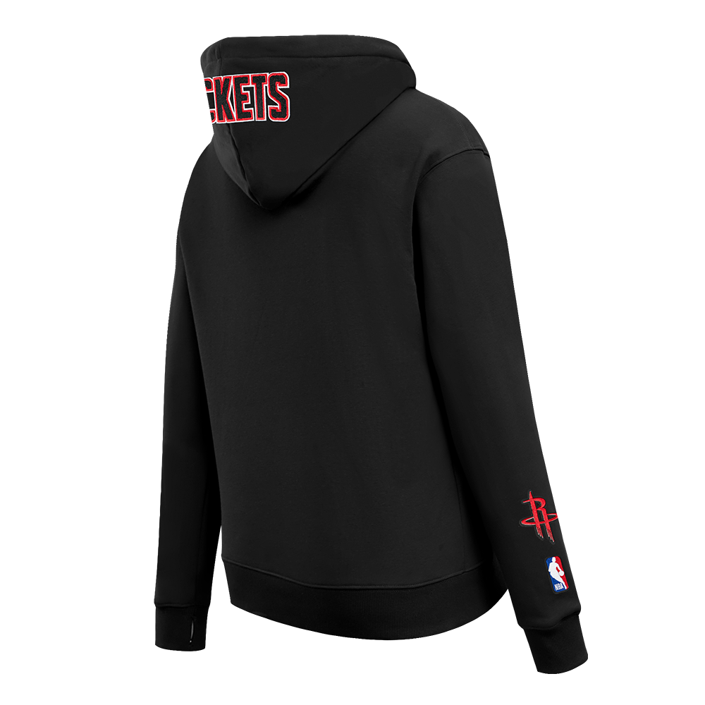 NBA HOUSTON ROCKETS CLASSIC PO HOODIE (BLACK) - Image 4