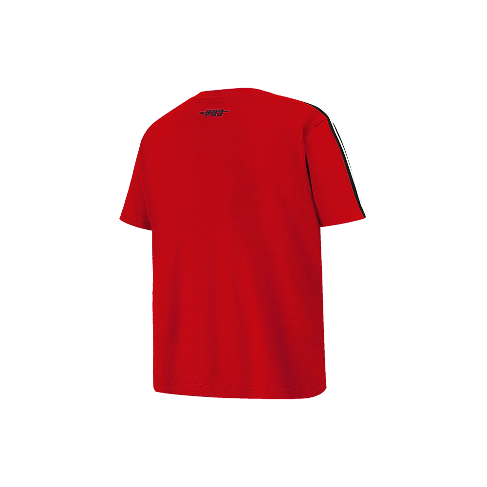 NBA HOUSTON ROCKETS RETRO CLASSIC LITTLE BOYS SHORT SLEEVE TAPING TEE (RED/BLACK) - Image 4