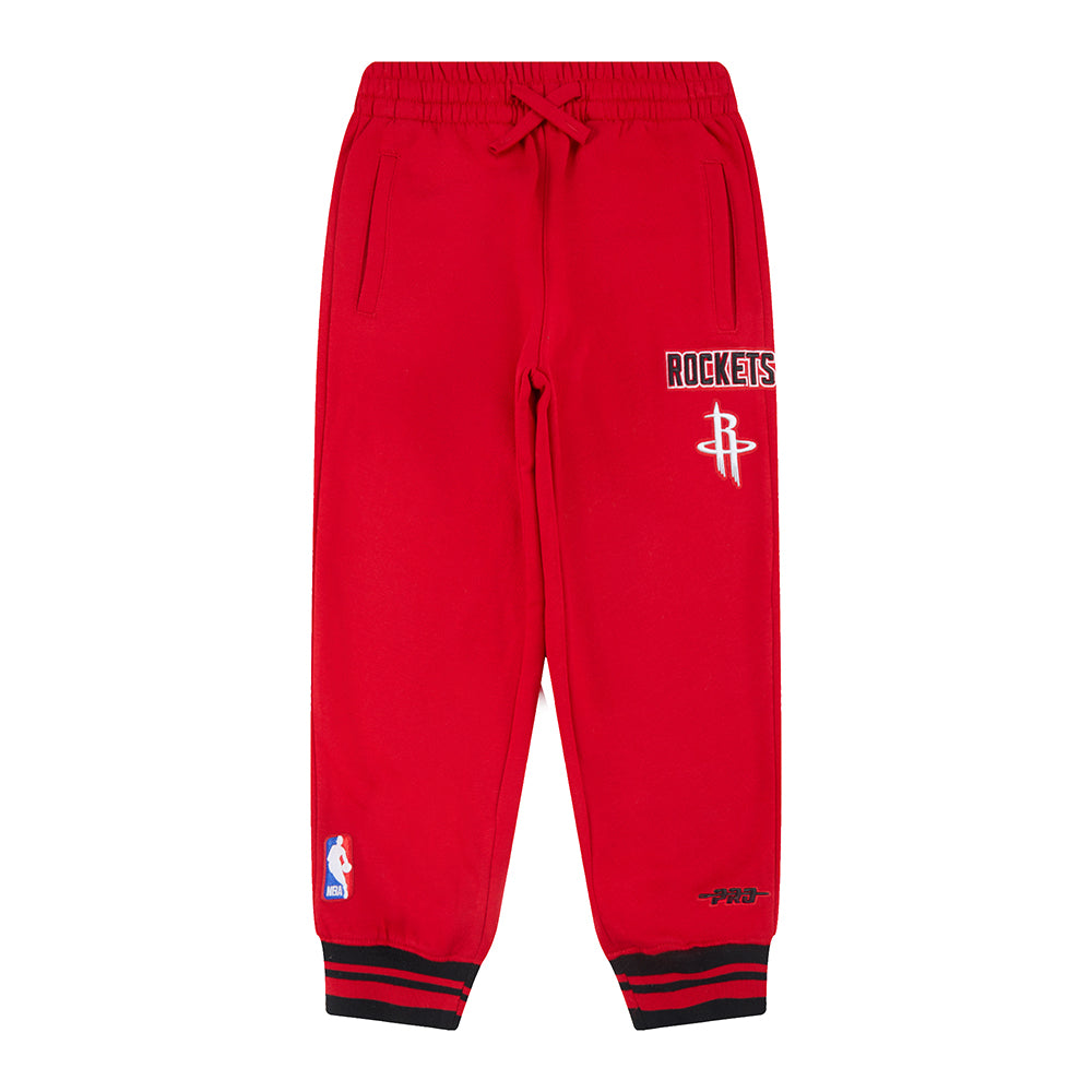 NBA HOUSTON ROCKETS RETRO CLASSIC LITTLE BOYS RIB FLC SWEATPANT (RED/BLACK)