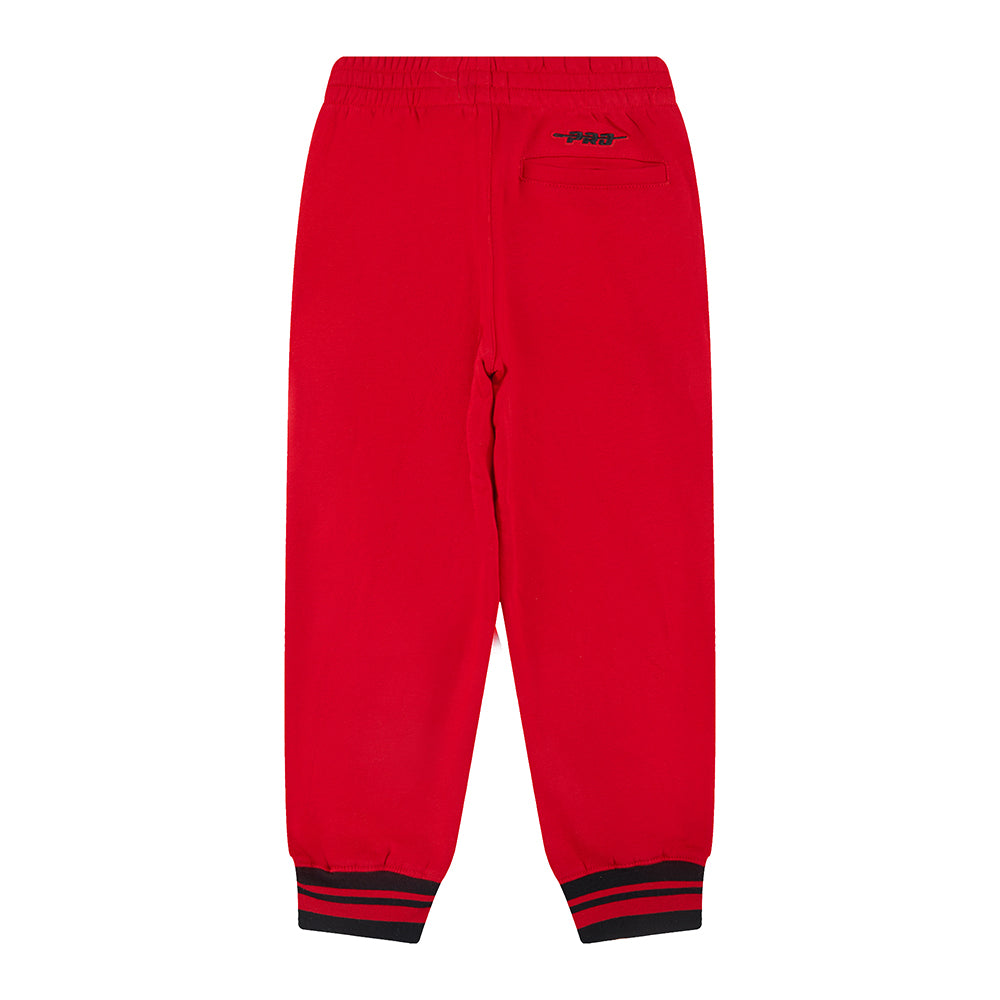 NBA HOUSTON ROCKETS RETRO CLASSIC LITTLE BOYS RIB FLC SWEATPANT (RED/BLACK) - Image 2