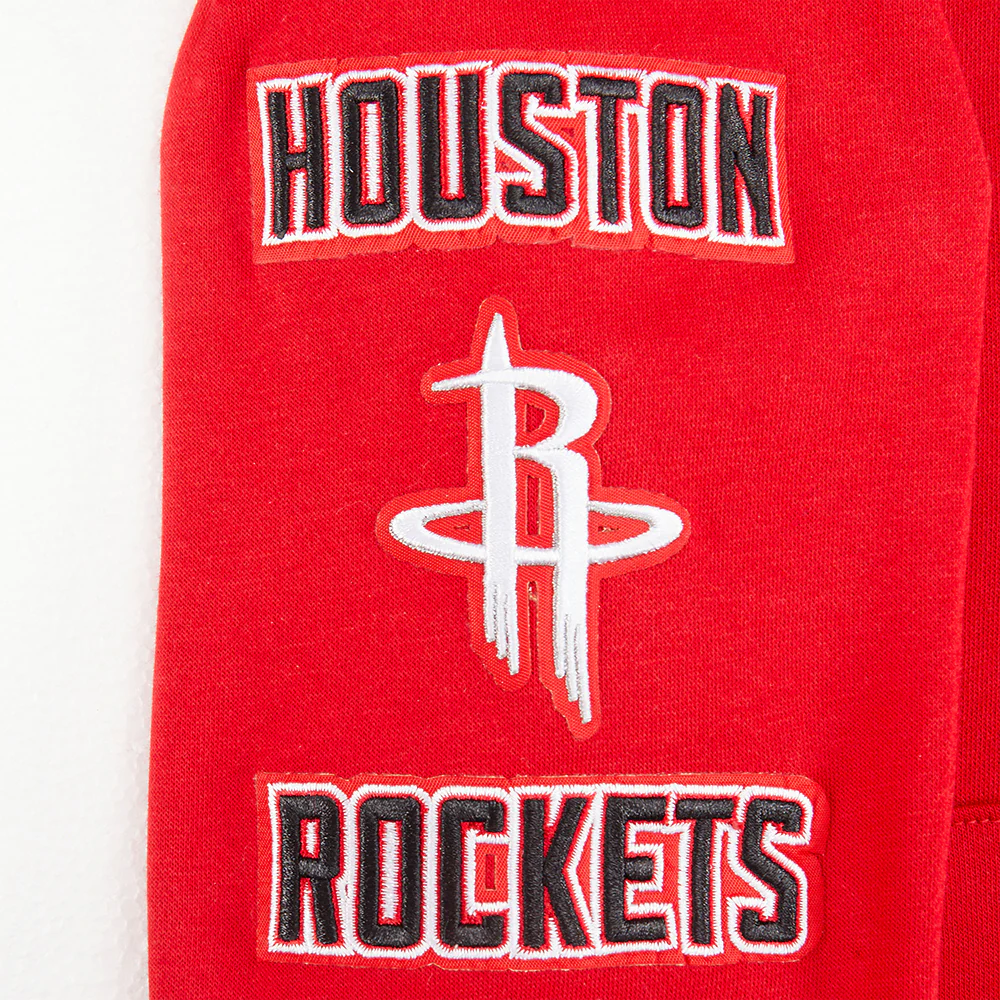 NBA HOUSTON ROCKETS RETRO CLASSIC LITTLE BOYS RIB FLEECE PULLOVER HOODIE (RED/BLACK) - Image 8