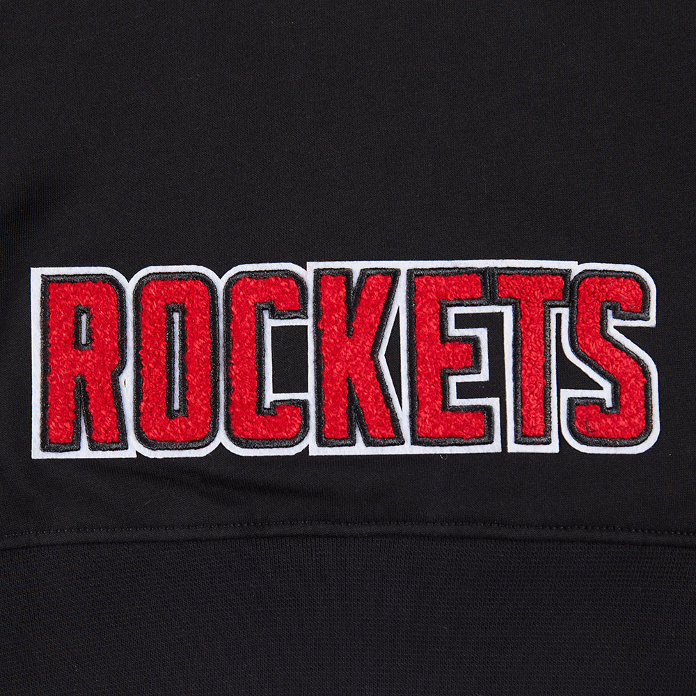NBA HOUSTON ROCKETS CLASSIC LITTLE GIRLS FLEECE FULL ZIP HOODIE (BLACK) - Image 7
