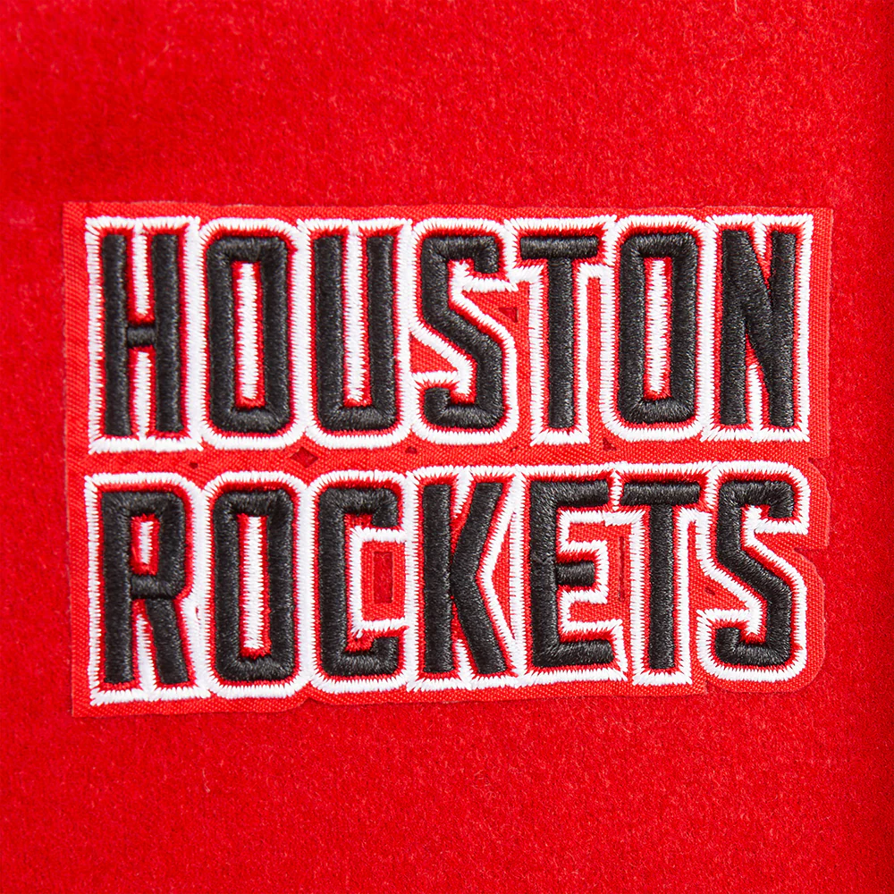 NBA HOUSTON ROCKETS RETRO CLASSIC TODDLER BOYS RIB WOOL VARSITY JACKET (RED/BLACK) - Image 10