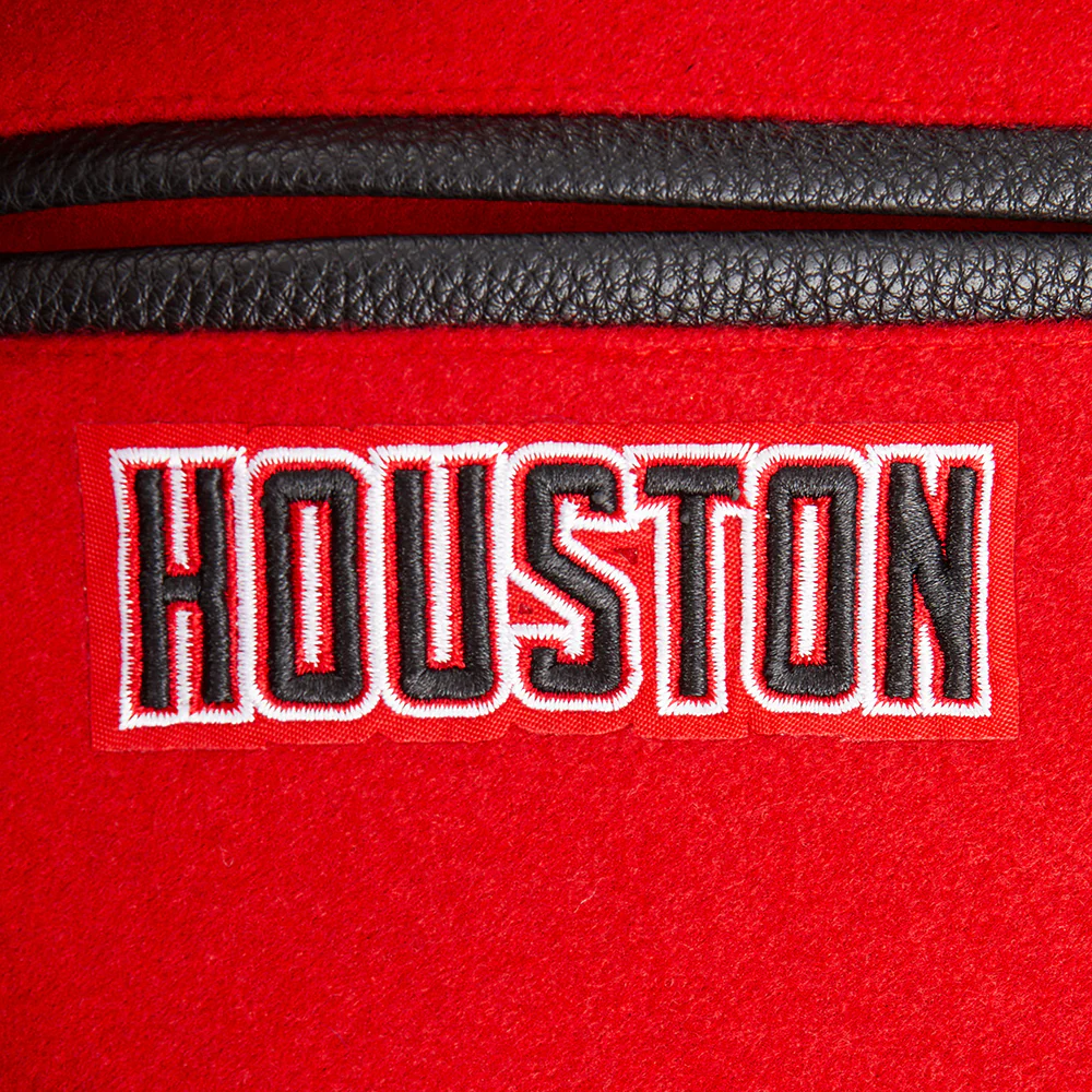 NBA HOUSTON ROCKETS RETRO CLASSIC TODDLER BOYS RIB WOOL VARSITY JACKET (RED/BLACK) - Image 11