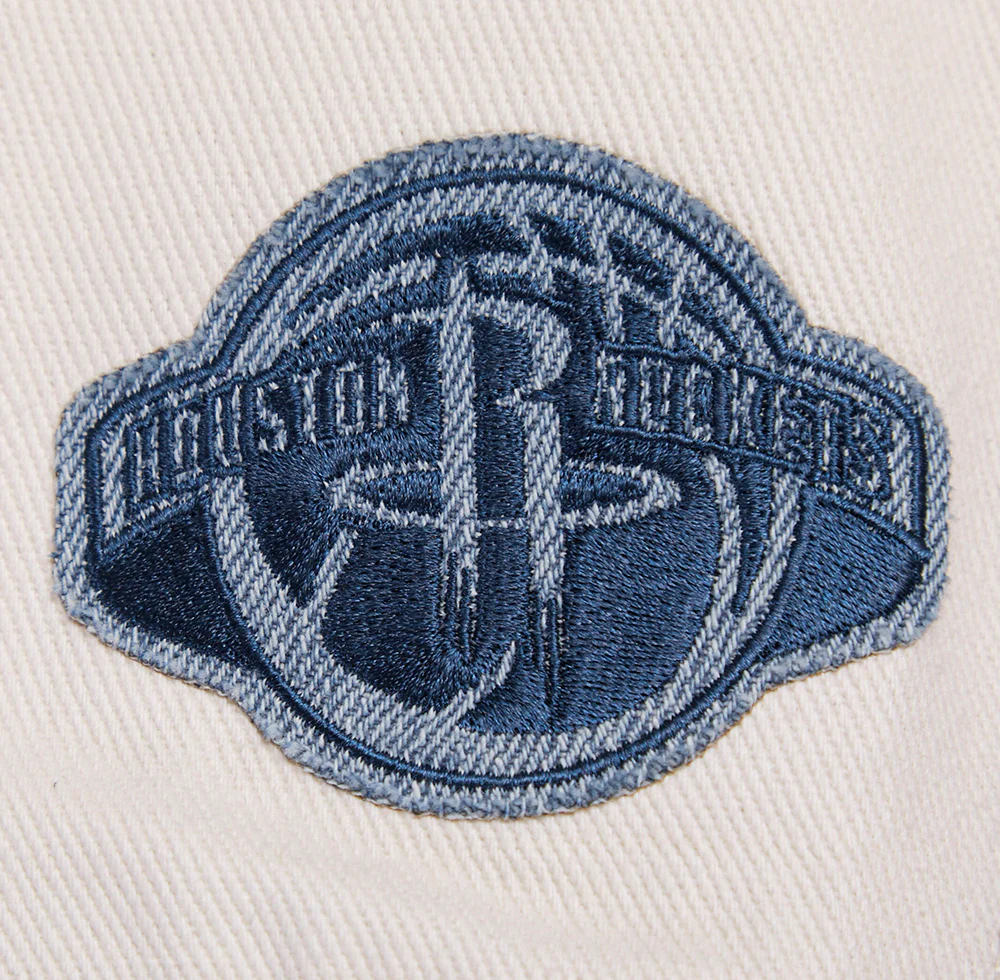 NBA HOUSTON ROCKETS VARSITY BLUES WOMEN'S DENIM VARSITY WOMEN'S JACKET (DENIM/LINEN) - Image 8