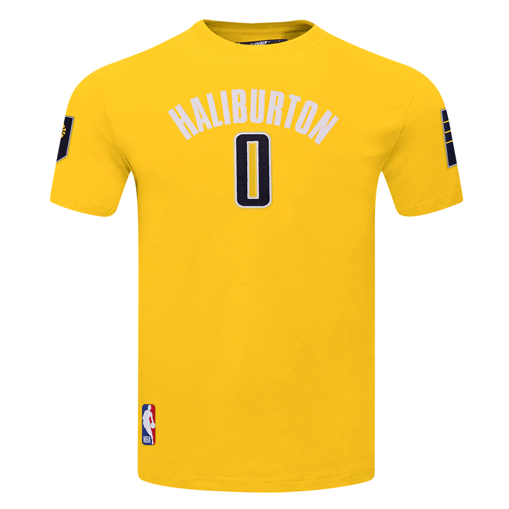 NBA INDIANA PACERS TYRESE HALIBURTON #0 CLASSIC PNN MEN'S SJ TAPING (YELLOW) - Image 3