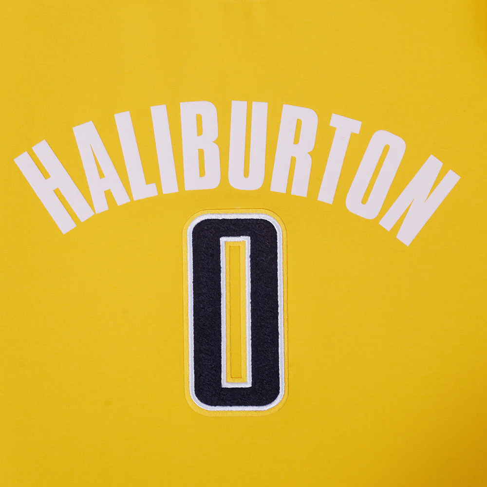 NBA INDIANA PACERS TYRESE HALIBURTON #0 CLASSIC PNN MEN'S SJ TAPING (YELLOW) - Image 8