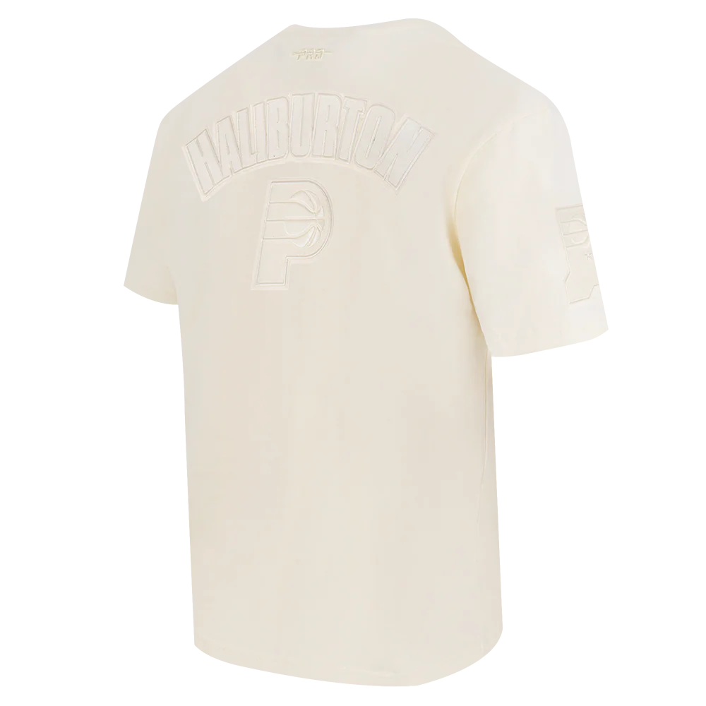 NBA INDIANA PACERS TYRESE HALIBURTON #0 NEUTRAL PNN MEN'S CJ DROP SHOULDER TEE (EGGSHELL) - Image 6