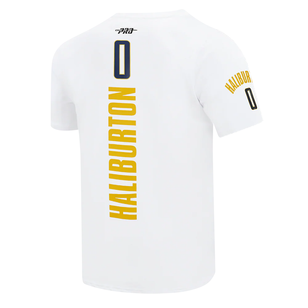 NBA INDIANA PACERS TYRESE HALIBURTON #0 CLASSIC PNN MEN'S SJ TEE (WHITE) - Image 6