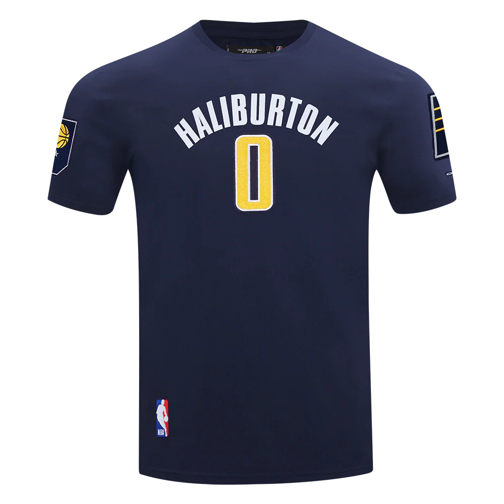 NBA INDIANA PACERS TYRESE HALIBURTON #0 CLASSIC PNN MEN'S SJ TEE V2 (MIDNIGHT NAVY) - Image 3