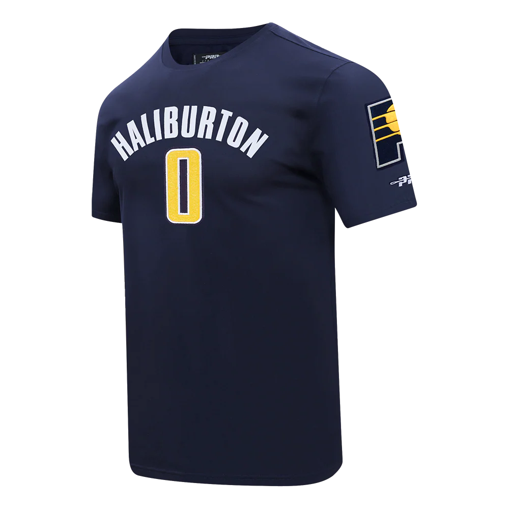 NBA INDIANA PACERS TYRESE HALIBURTON #0 CLASSIC PNN MEN'S SJ TEE V2 (MIDNIGHT NAVY) - Image 4