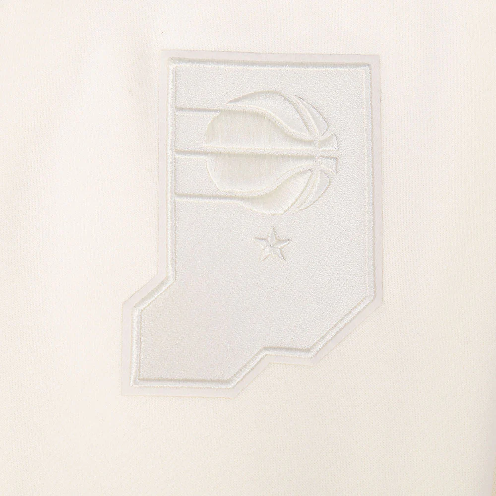 NBA INDIANA PACERS TYRESE HALIBURTON #0 NEUTRAL PNN MEN'S DROP SHOULDER FLC PO HOODIE (EGGSHELL) - Image 9