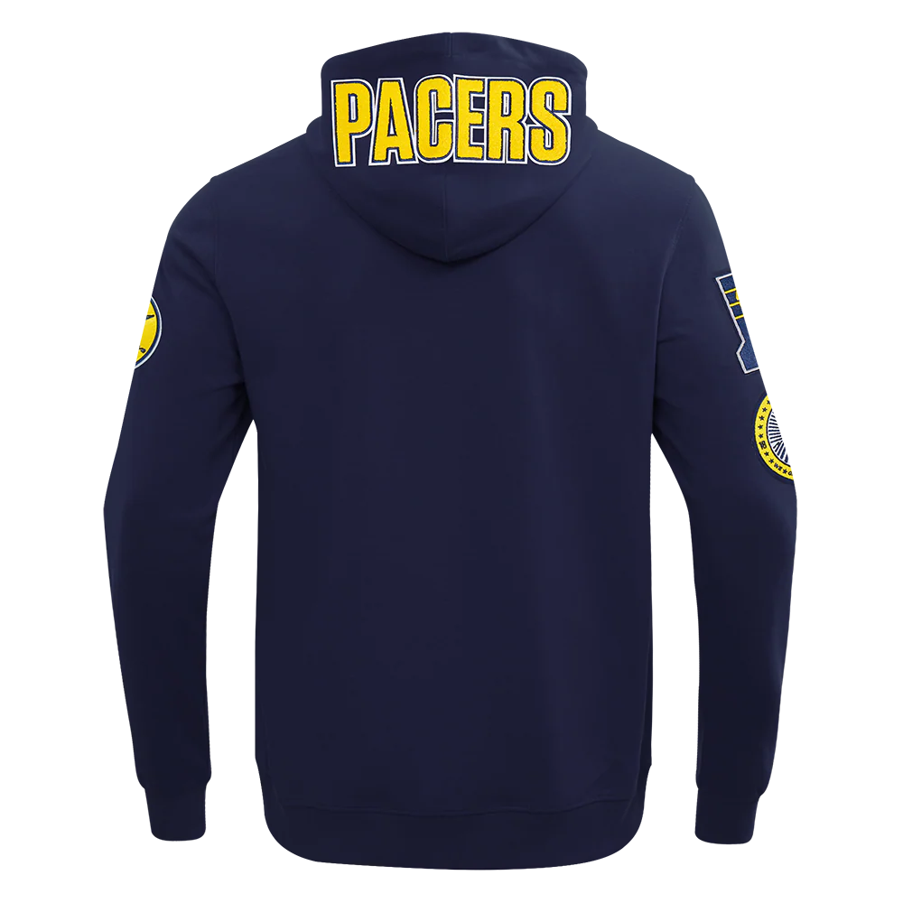 NBA INDIANA PACERS CLASSIC CHENILLE MEN'S DK FULL ZIP PULLOVER HOODIE (MIDNIGHT NAVY) - Image 5