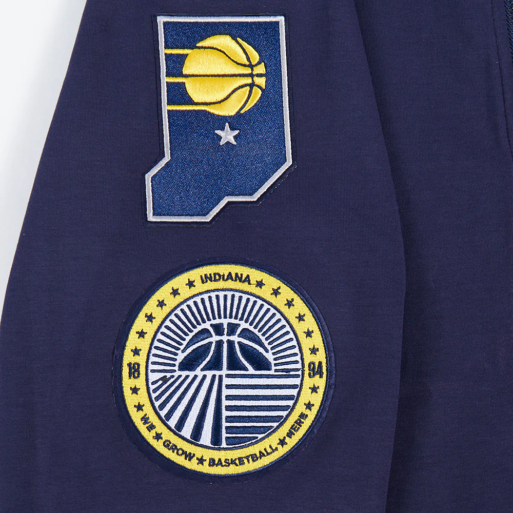 NBA INDIANA PACERS CLASSIC CHENILLE MEN'S DK FULL ZIP PULLOVER HOODIE (MIDNIGHT NAVY) - Image 8
