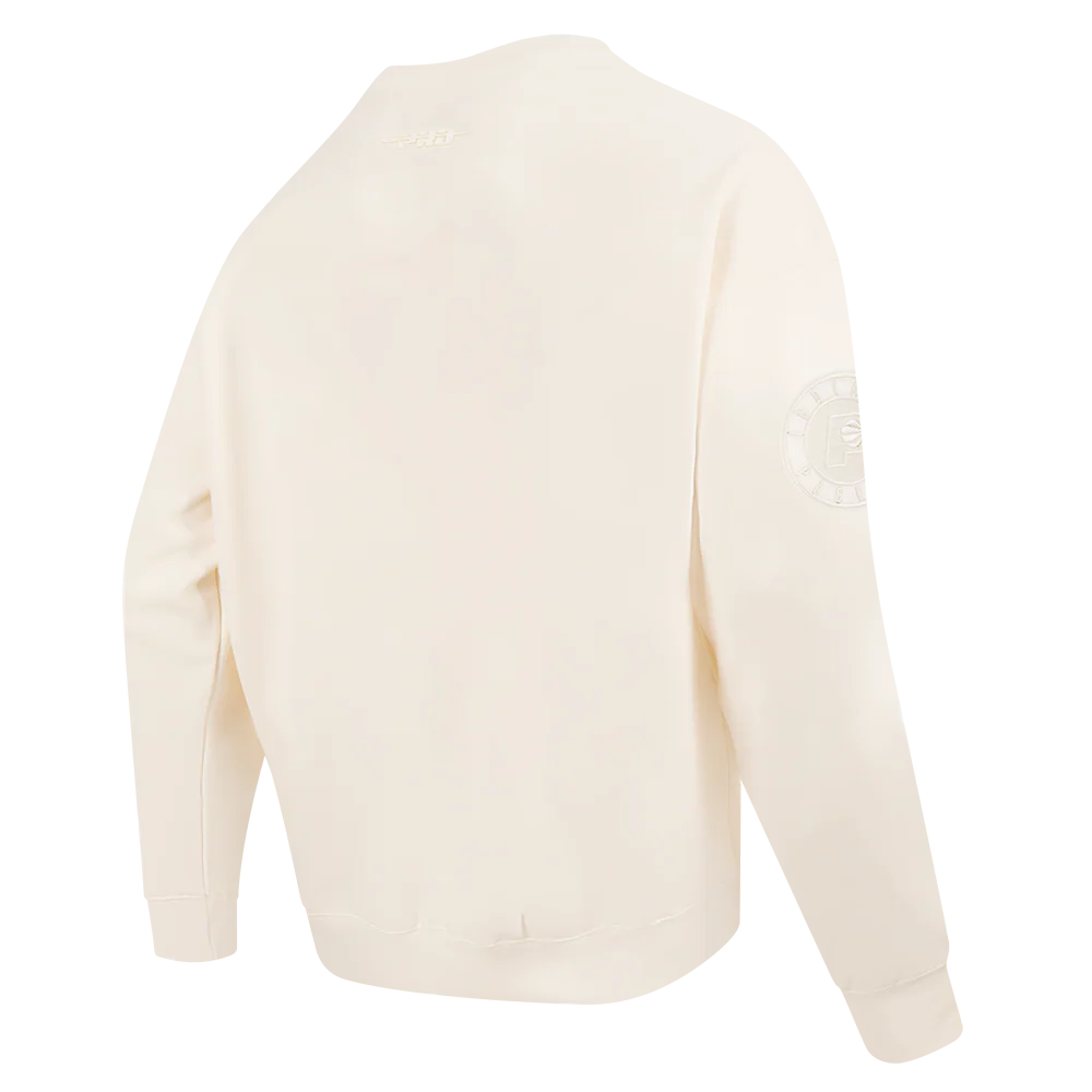 NBA INDIANA PACERS NEUTRAL MEN'S DROP SHOULDER FLC CREWNECK (EGGSHELL) - Image 4