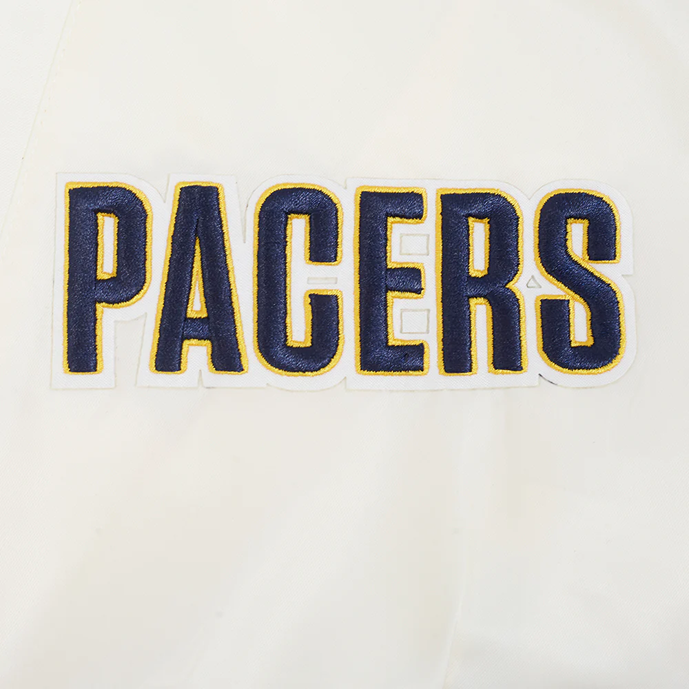 NBA INDIANA PACERS BEST OF MEN'S RIB SATIN JACKET (EGGSHELL/ MIDNIGHT NAVY) - Image 11
