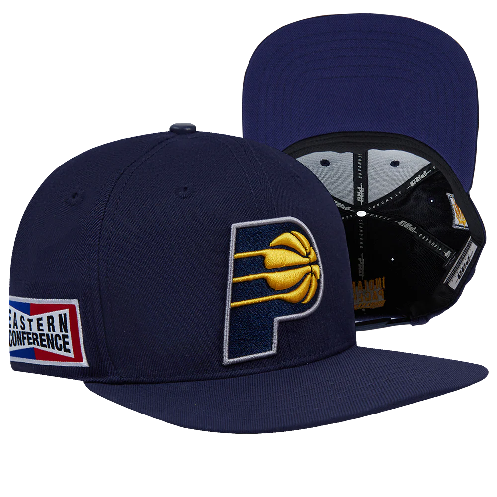 NBA INDIANA PACERS FAST LANE WOOL SNAPBACK HAT (MIDNIGHT NAVY) - Image 7
