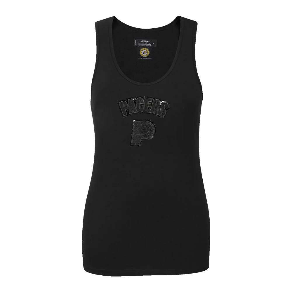 NBA INDIANA PACERS TRIPLE BLACK WOMEN'S RELAXED FIT RACERBACK (TRIPLE BLACK) - Image 3