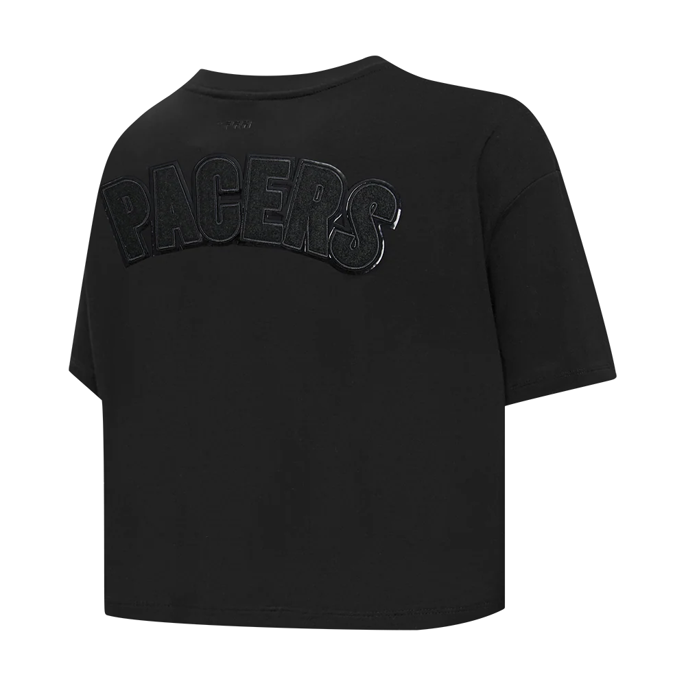NBA INDIANA PACERS TRIPLE BLACK WOMEN'S SJ BOXY TEE (TRIPLE BLACK) - Image 4