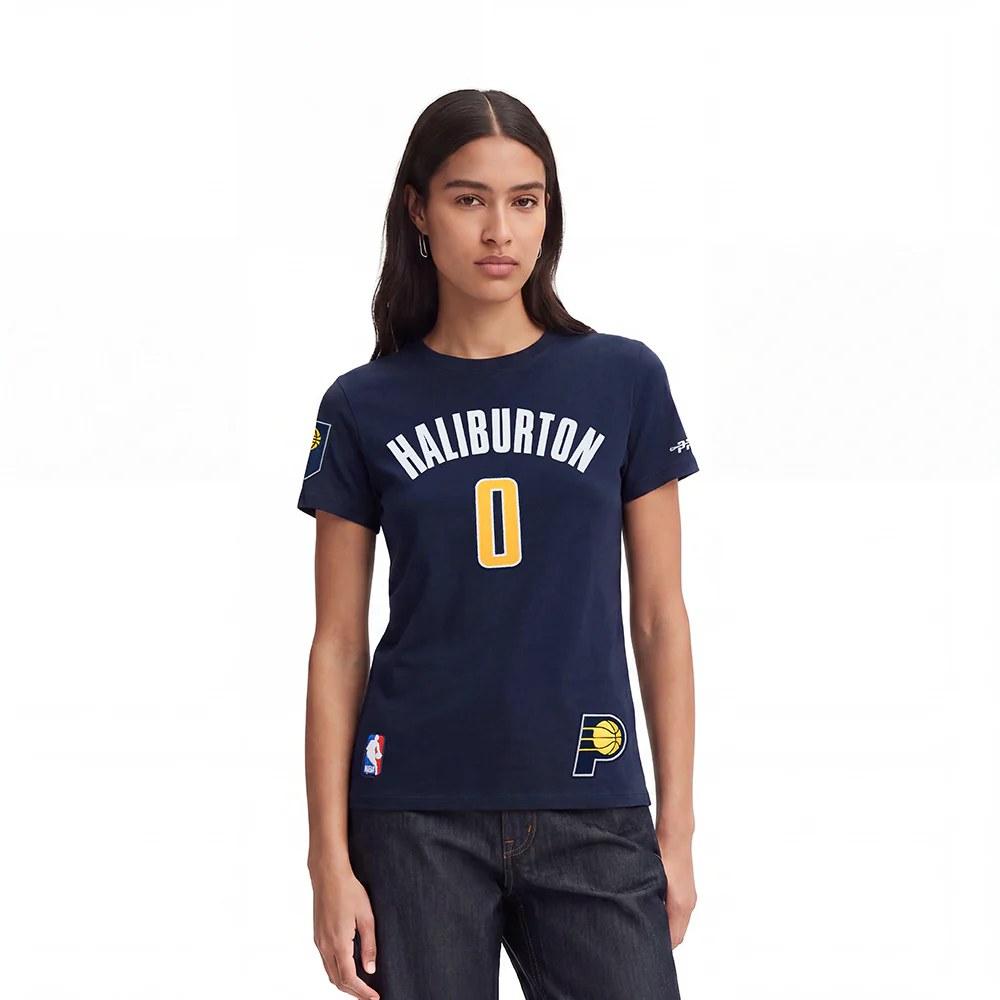 NBA INDIANA PACERS TYRESE HALIBURTON #0 CLASSIC PNN WOMEN'S SJ SLIM FI (MIDNIGHT NAVY)