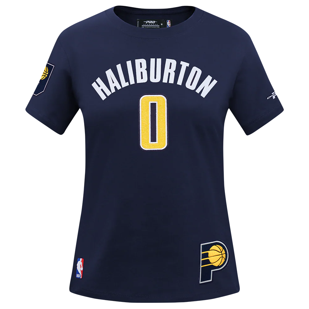 NBA INDIANA PACERS TYRESE HALIBURTON #0 CLASSIC PNN WOMEN'S SJ SLIM FI (MIDNIGHT NAVY) - Image 3