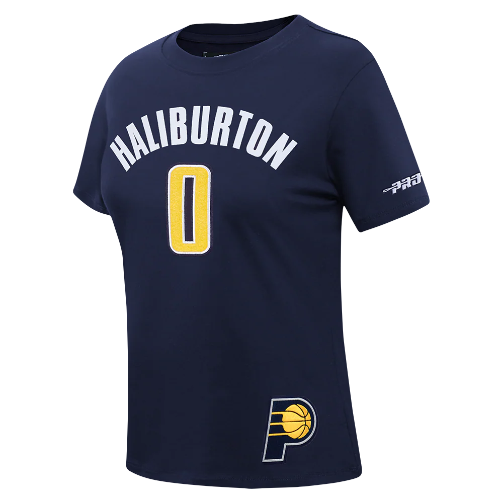 NBA INDIANA PACERS TYRESE HALIBURTON #0 CLASSIC PNN WOMEN'S SJ SLIM FI (MIDNIGHT NAVY) - Image 4