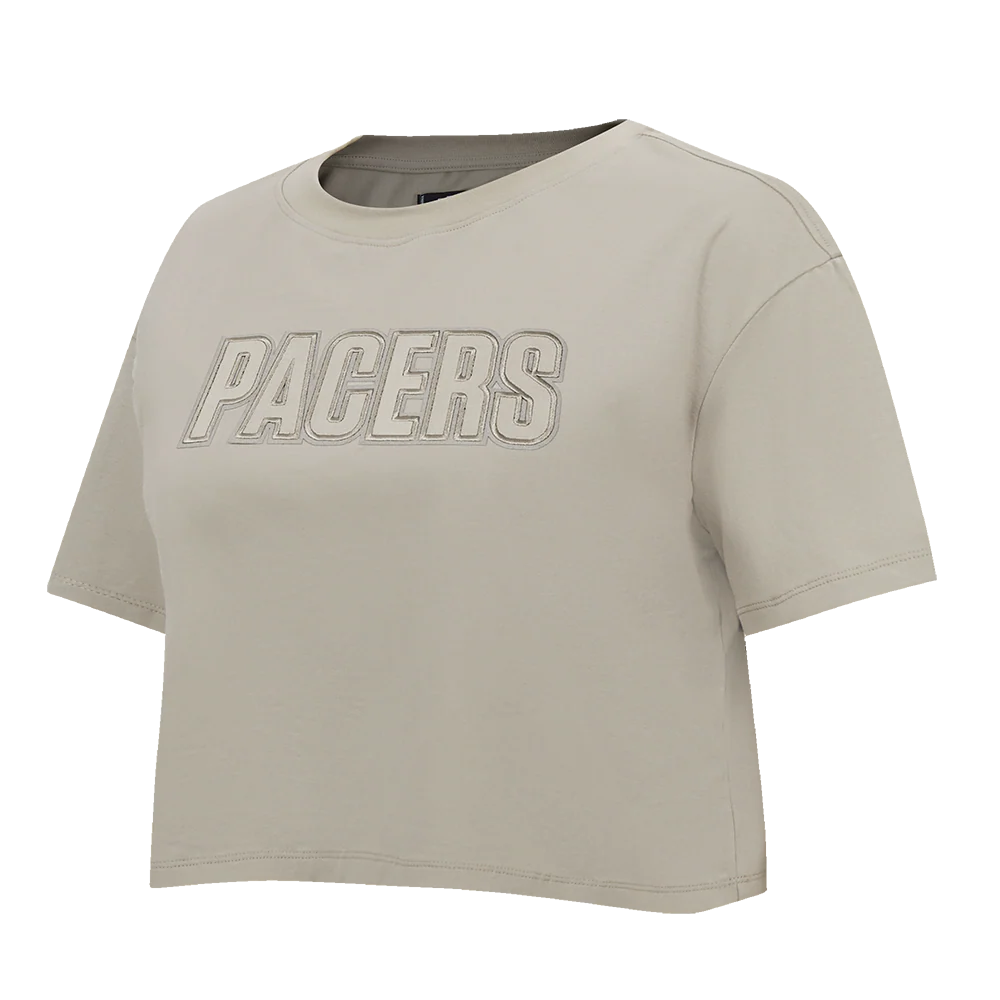 NBA INDIANA PACERS NEUTRAL SINGLE JERSEY BOXY TEE (TAUPE) - Image 4