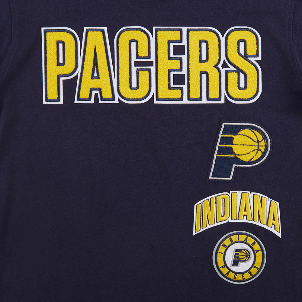 NBA INDIANA PACERS RETRO CLASSIC BIG BOYS SHORT SLEEVE TAPING TEE (MIDNIGHT NAVY) - Image 2