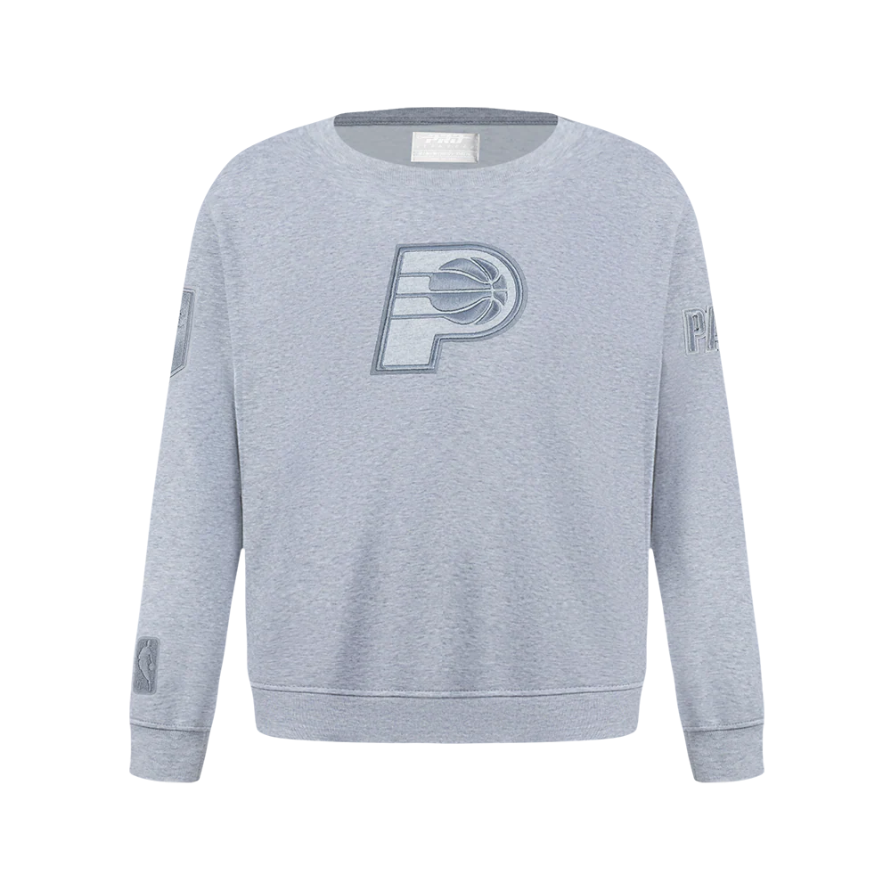 NBA INDIANA PACERS NEUTRAL BIG BOYS FLC CREWNECK (DARK HEATHER GRAY)