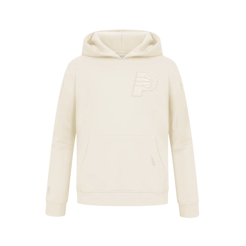 NBA INDIANA PACERS NEUTRAL BIG BOYS FLC PO HOODIE (EGGSHELL)