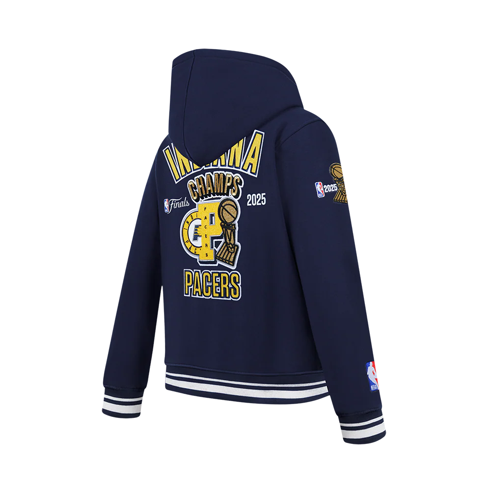 INDIANA PACERS NBA FINALS 2025 BIG BOY'S RIB FLEECE PO HOODIE (MIDNIGHT NAVY) - Image 4