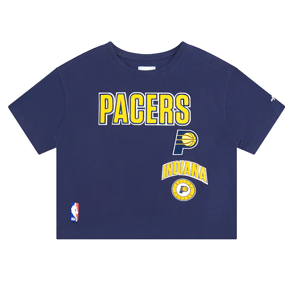 NBA INDIANA PACERS RETRO CLASSIC BIG GIRLS SHORT SLEEVE BOXY TEE (MIDNIGHT NAVY)