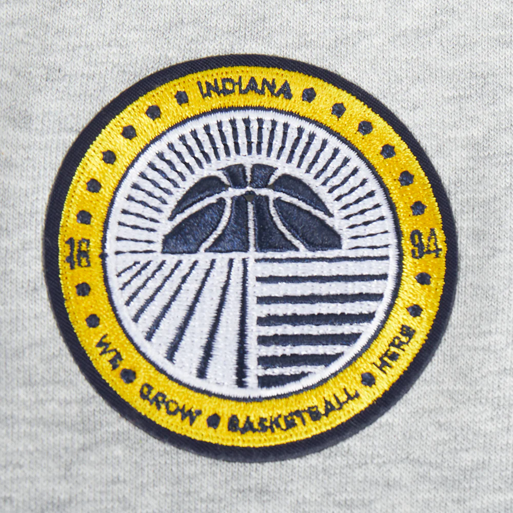 NBA INDIANA PACERS OLD ENGLISH WOMEN'S FLC CREWNECK (HEATHER GREY) - Image 8