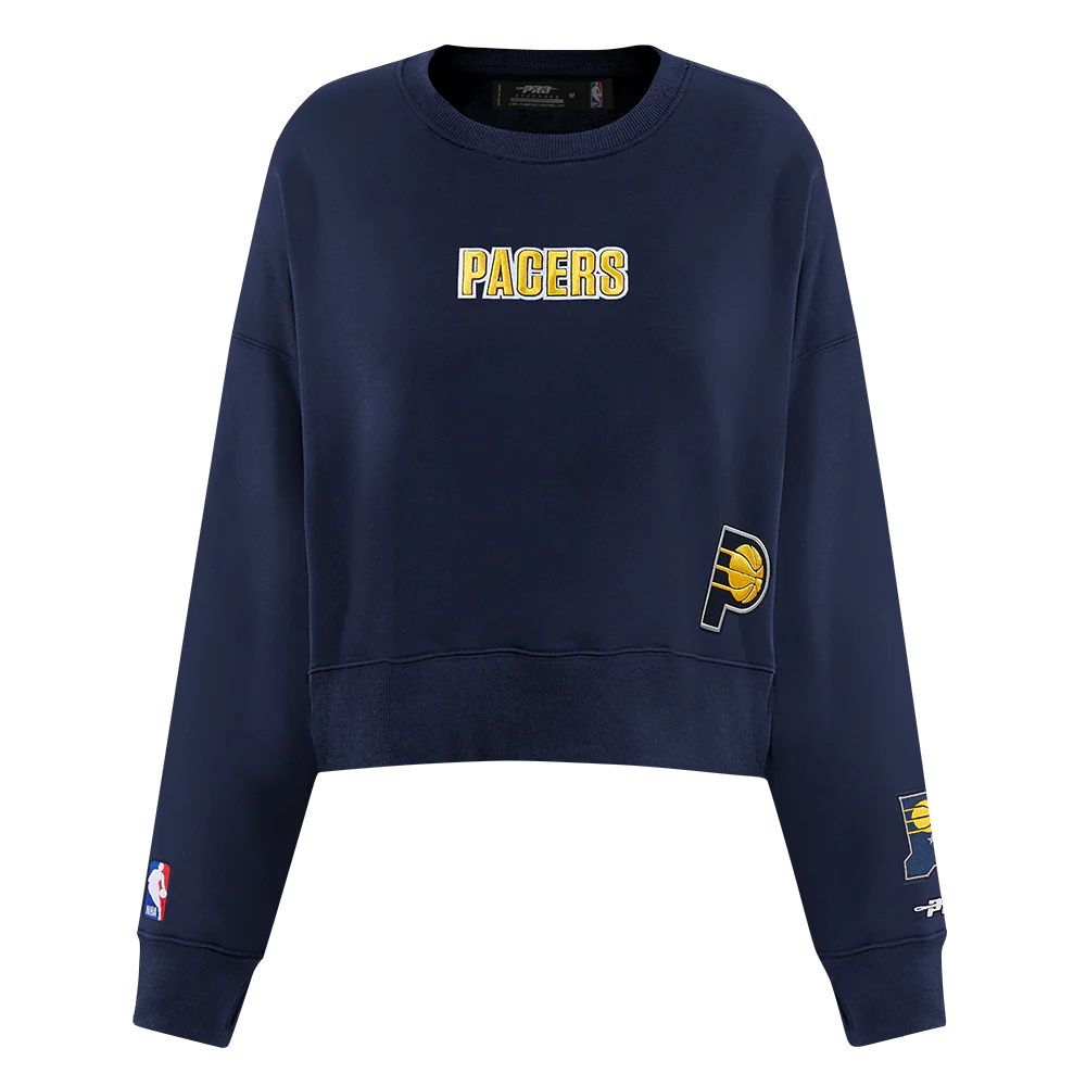 NBA INDIANA PACERS WINGSPAN WOMEN'S FLC CREWNECK (MIDNIGHT NAVY) - Image 3