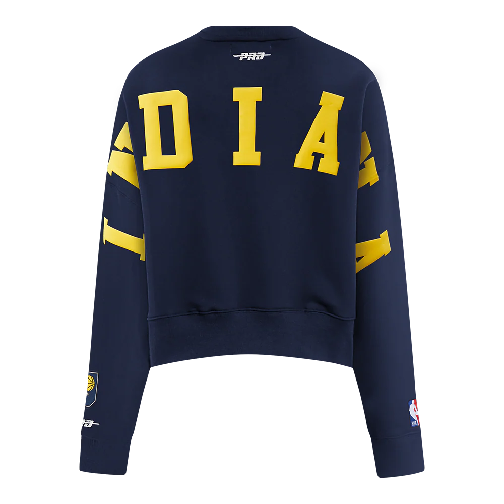 NBA INDIANA PACERS WINGSPAN WOMEN'S FLC CREWNECK (MIDNIGHT NAVY) - Image 5