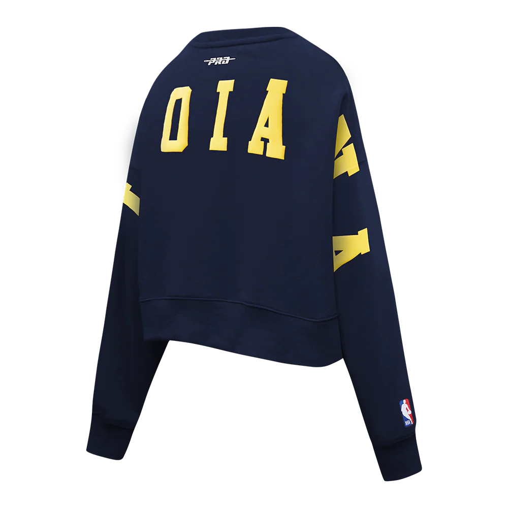 NBA INDIANA PACERS WINGSPAN WOMEN'S FLC CREWNECK (MIDNIGHT NAVY) - Image 6