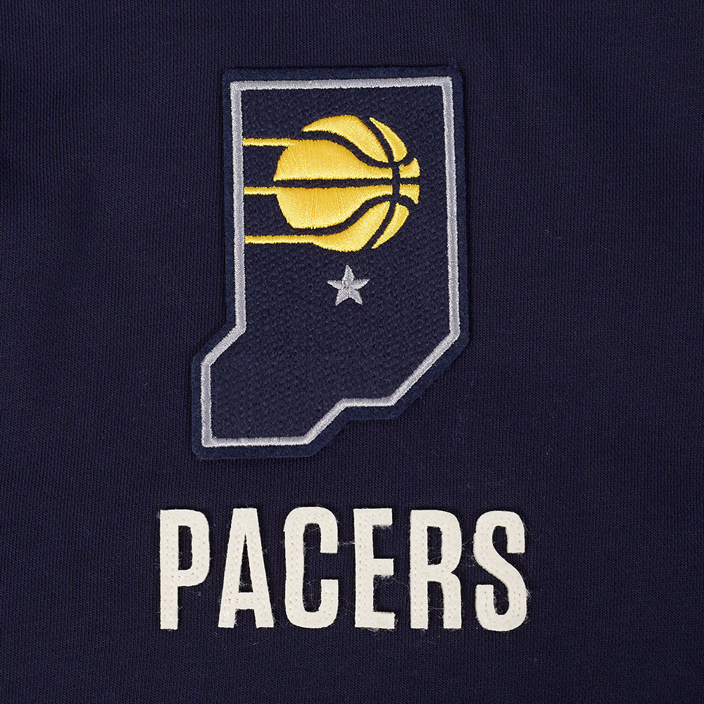 INDIANA PACERS MODERN ORIGINALS WOMEN'S FLC CROPPED PO HOODIE (MIDNIGHT NAVY) - Image 6