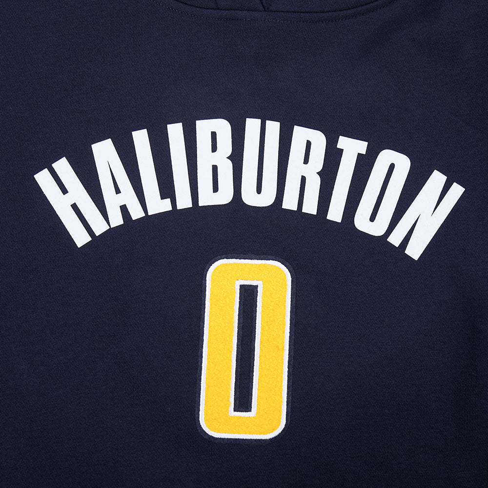 NBA INDIANA PACERS TYRESE HALIBURTON #0 CLASSIC PNN WOMEN'S FLC CROPPE (MIDNIGHT NAVY) - Image 10