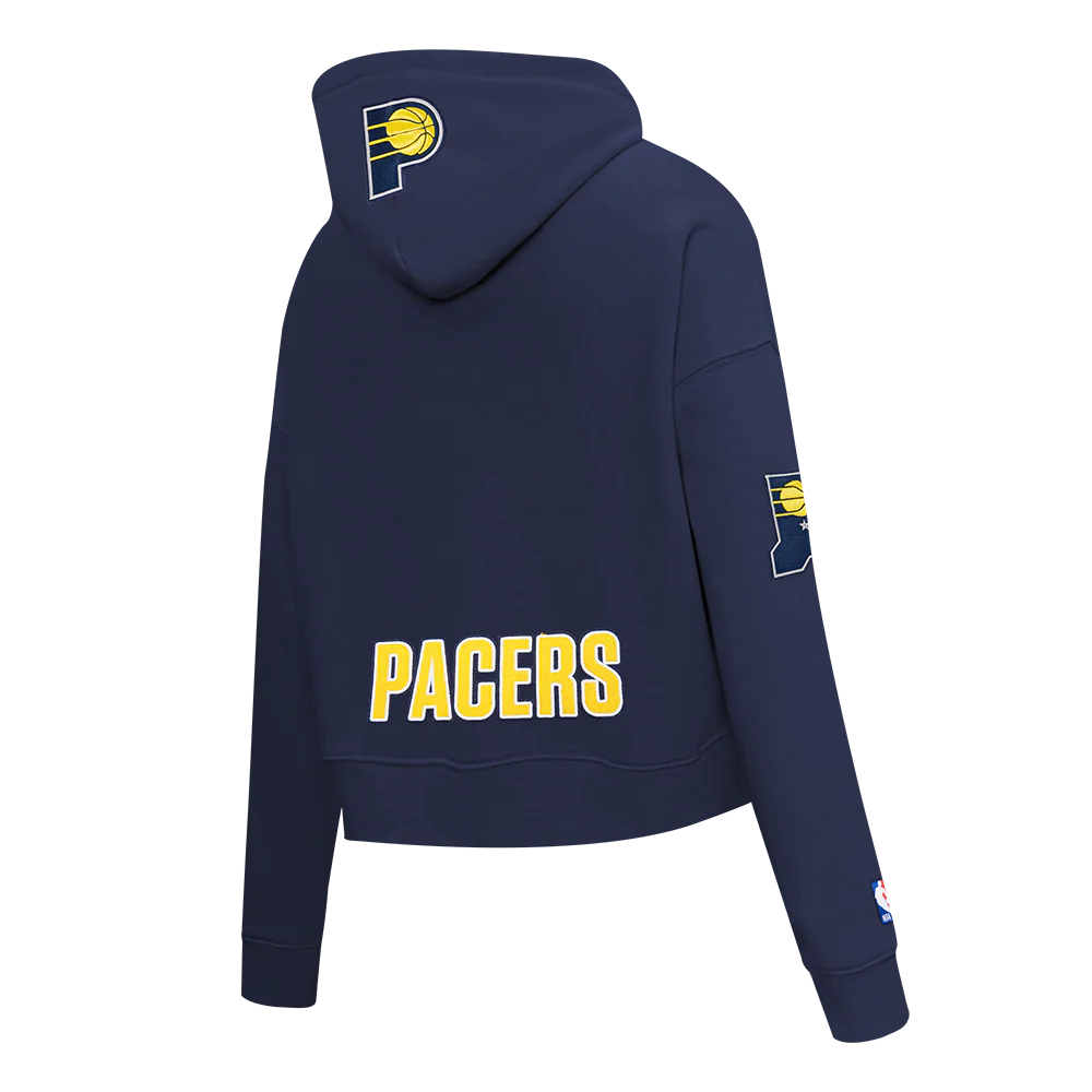 NBA INDIANA PACERS TYRESE HALIBURTON #0 CLASSIC PNN WOMEN'S FLC CROPPE (MIDNIGHT NAVY) - Image 6