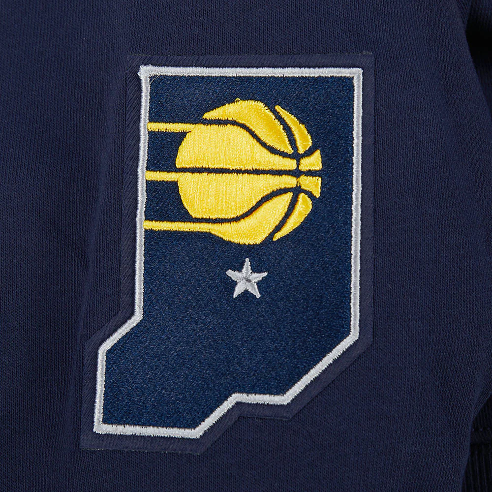 NBA INDIANA PACERS TYRESE HALIBURTON #0 CLASSIC PNN WOMEN'S FLC CROPPE (MIDNIGHT NAVY) - Image 8