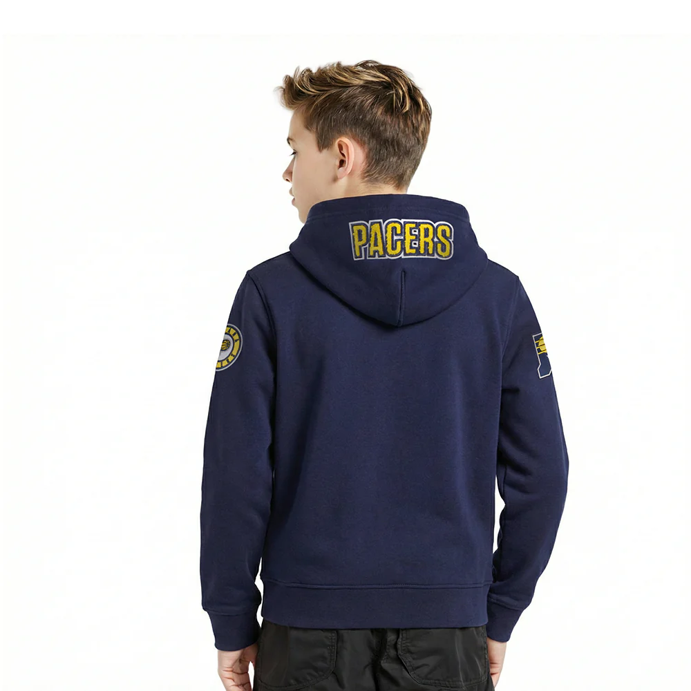 NBA INDIANA PACERS CLASSIC LITTLE BOYS FLEECE PULLOVER HOODIE (MIDNIGHT NAVY) - Image 2