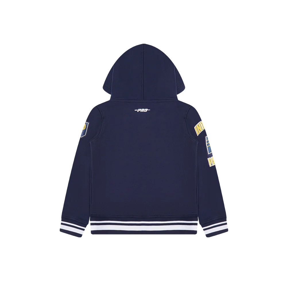 NBA INDIANA PACERS RETRO CLASSIC LITTLE BOYS RIB FLEECE PULLOVER HOODIE (MIDNIGHT NAVY) - Image 4
