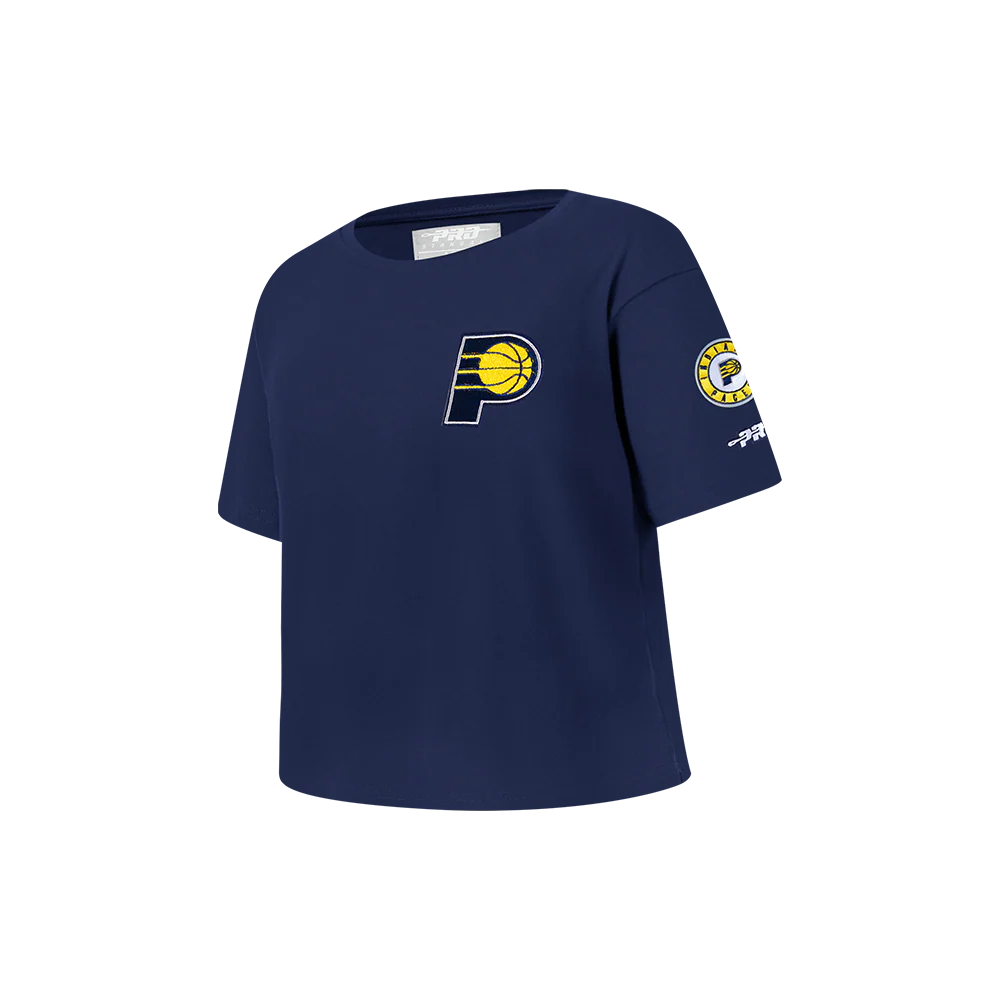NBA INDIANA PACERS CLASSIC LITTLE GIRLS SHORT SLEEVE BOXY TEE (MIDNIGHT NAVY) - Image 2