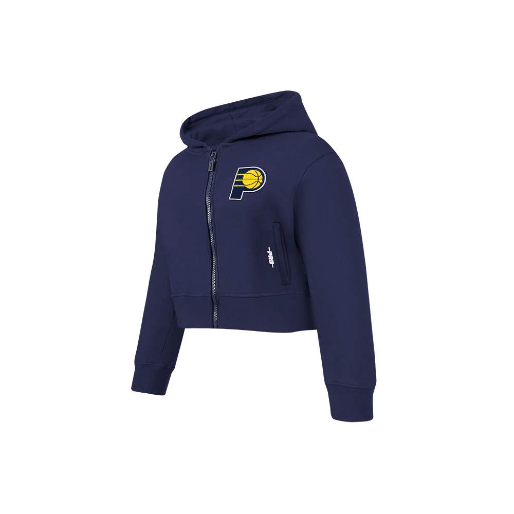 NBA INDIANA PACERS CLASSIC LITTLE GIRLS  FLEECE FULL ZIP HOODIE (MIDNIGHT NAVY) - Image 2