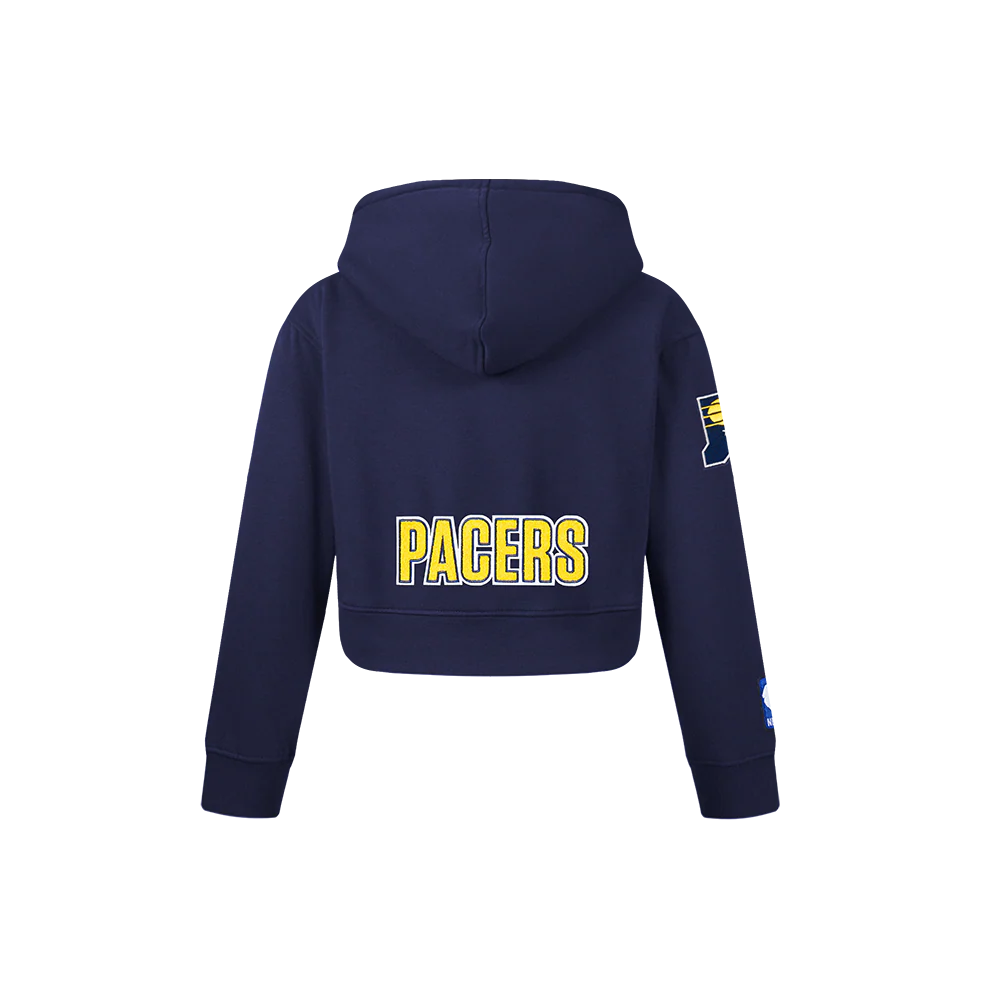 NBA INDIANA PACERS CLASSIC LITTLE GIRLS  FLEECE FULL ZIP HOODIE (MIDNIGHT NAVY) - Image 3